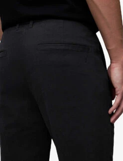 AllSaints Koto Walde Skinny-fit Cotton Chino Trousers -AllSain Clothing Shop R04149422 KOTOBLACK ALT04