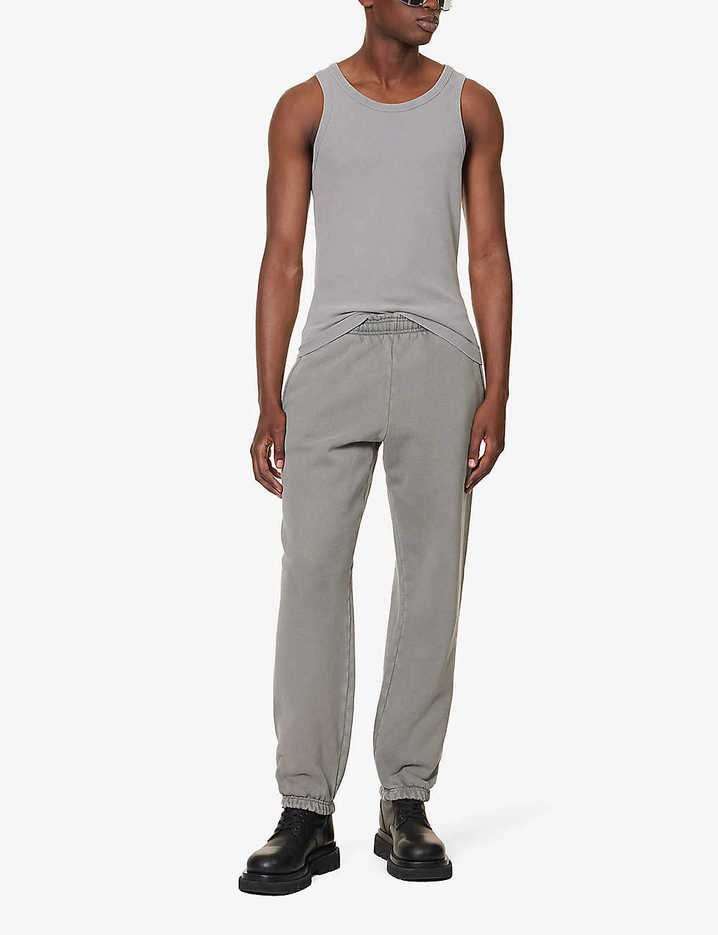 Ribbed-weave Faded Organic Stretch-cotton Top 2 Ribbed-weave Faded Organic Stretch-cotton Top - Image 2