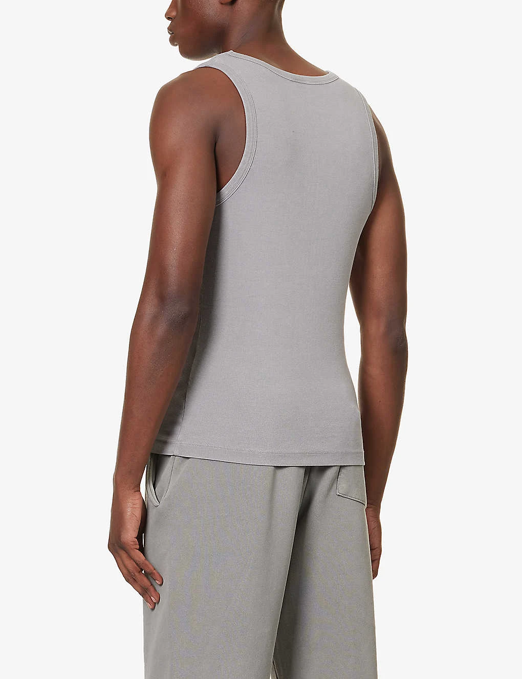 Ribbed-weave Faded Organic Stretch-cotton Top 4 Ribbed-weave Faded Organic Stretch-cotton Top - Image 4