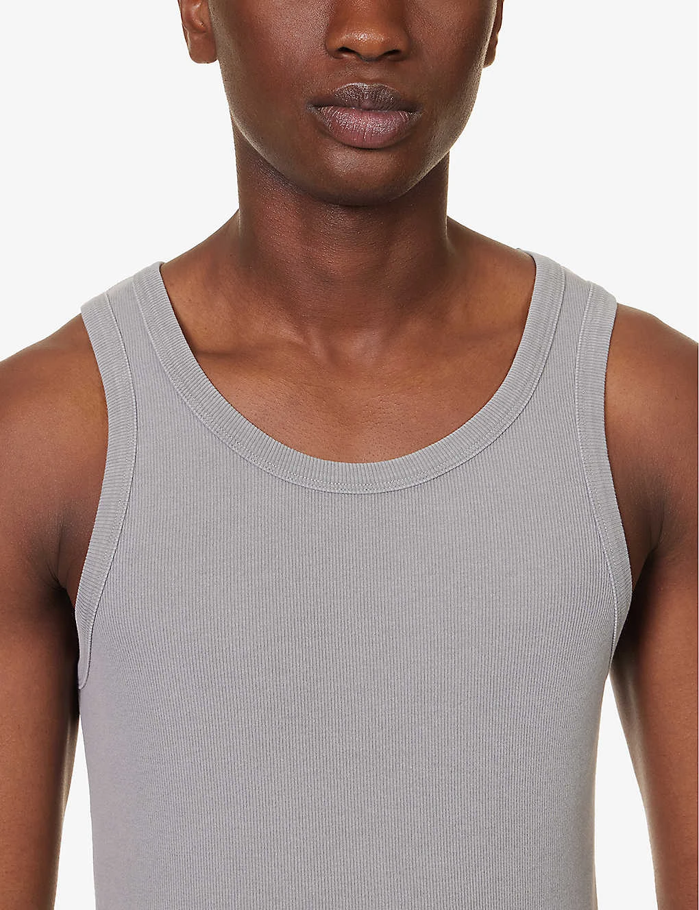 Ribbed-weave Faded Organic Stretch-cotton Top 5 Ribbed-weave Faded Organic Stretch-cotton Top - Image 5