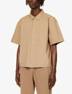 01 Zip-pocket Boxy-fit Cotton-poplin Shirt 7 01 Zip-pocket Boxy-fit Cotton-poplin Shirt -AllSain Clothing Shop R04149488 CAMEL ALT02