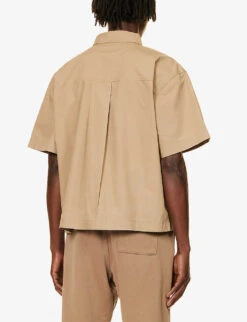 01 Zip-pocket Boxy-fit Cotton-poplin Shirt 8 01 Zip-pocket Boxy-fit Cotton-poplin Shirt -AllSain Clothing Shop R04149488 CAMEL ALT03