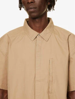 01 Zip-pocket Boxy-fit Cotton-poplin Shirt 9 01 Zip-pocket Boxy-fit Cotton-poplin Shirt -AllSain Clothing Shop R04149488 CAMEL ALT04