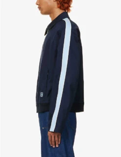 Loewe Contrast-taping Collared Stretch-cotton Jacket 7 Loewe Contrast-taping Collared Stretch-cotton Jacket -AllSain Clothing Shop R04149835 MIDNIGHTBLUE ALT02