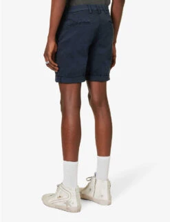 Replay Benni Hyperflex Regular-fit Stretch-cotton Chino Shorts 8 Replay Benni Hyperflex Regular-fit Stretch-cotton Chino Shorts -AllSain Clothing Shop R04151308 BLUE ALT03