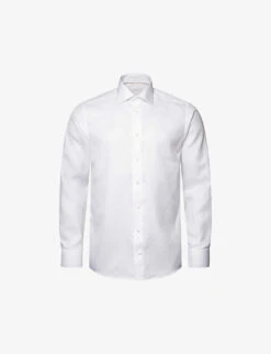 ETON Cutaway-collar Slim-fit Cotton-twill Shirt