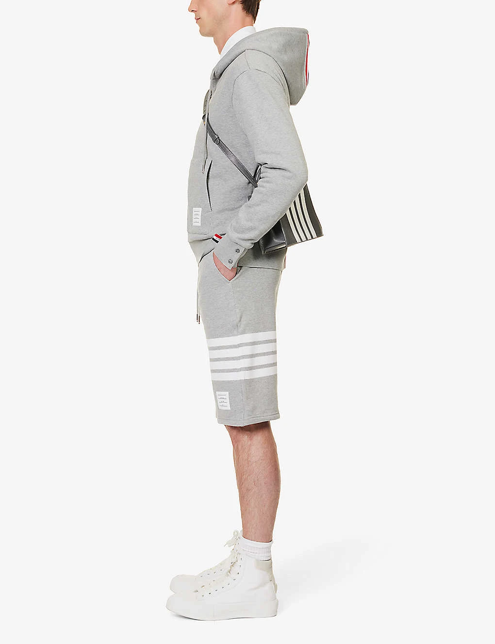 Four-bar Brand-patch Regular-fit Cotton-jersey Shorts 2 Four-bar Brand-patch Regular-fit Cotton-jersey Shorts - Image 2