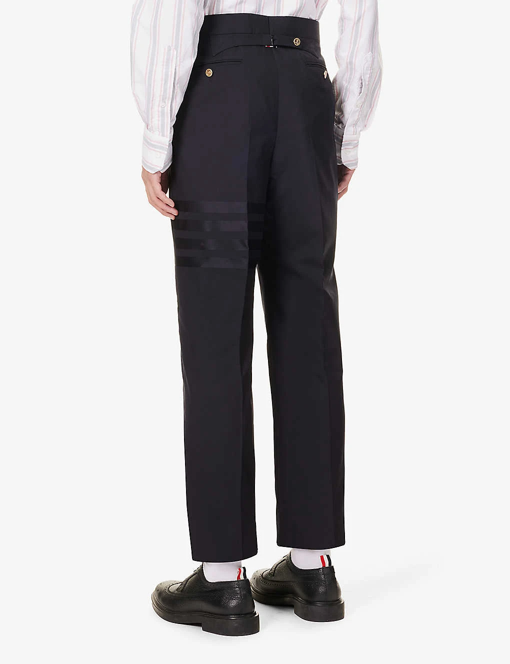 Brand-embellished Slip-pocket Straight-leg Regular-fit Wool Trousers 4 Brand-embellished Slip-pocket Straight-leg Regular-fit Wool Trousers - Image 4