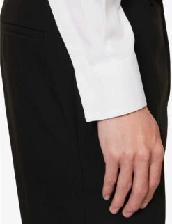 Alexander McQueen High Chest Flap-pocket Regular-fit Cotton-poplin Shirt -AllSain Clothing Shop R04153548 WHITE ALT04