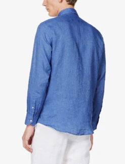 Antonio Regular-fit Linen Shirt -AllSain Clothing Shop R04153581 CHATEAUBLUE ALT03