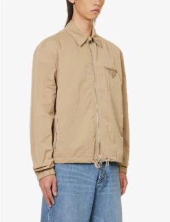 Bottega Veneta Tech Zipped-sleeve Shell Jacket -AllSain Clothing Shop R04157975 SESAME ALT02