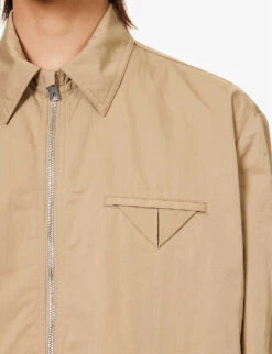 Bottega Veneta Tech Zipped-sleeve Shell Jacket -AllSain Clothing Shop R04157975 SESAME ALT04