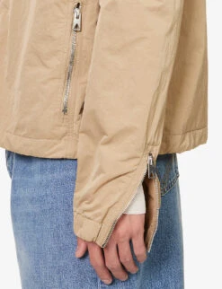 Bottega Veneta Tech Zipped-sleeve Shell Jacket -AllSain Clothing Shop R04157975 SESAME ALT05