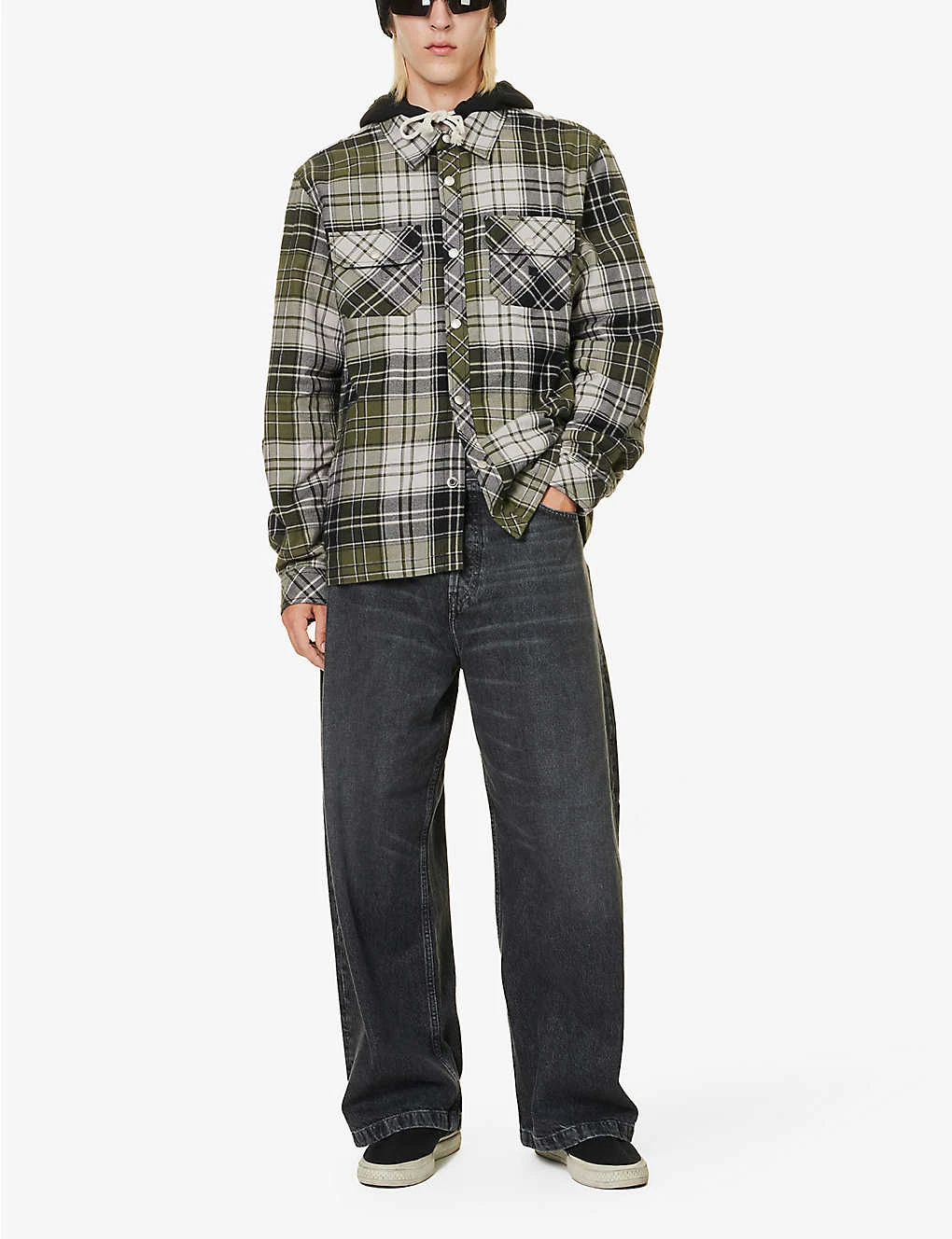Acne Studios Ollie Plaid-pattern Cotton Hooded Overshirt 2 Acne Studios Ollie Plaid-pattern Cotton Hooded Overshirt - Image 2