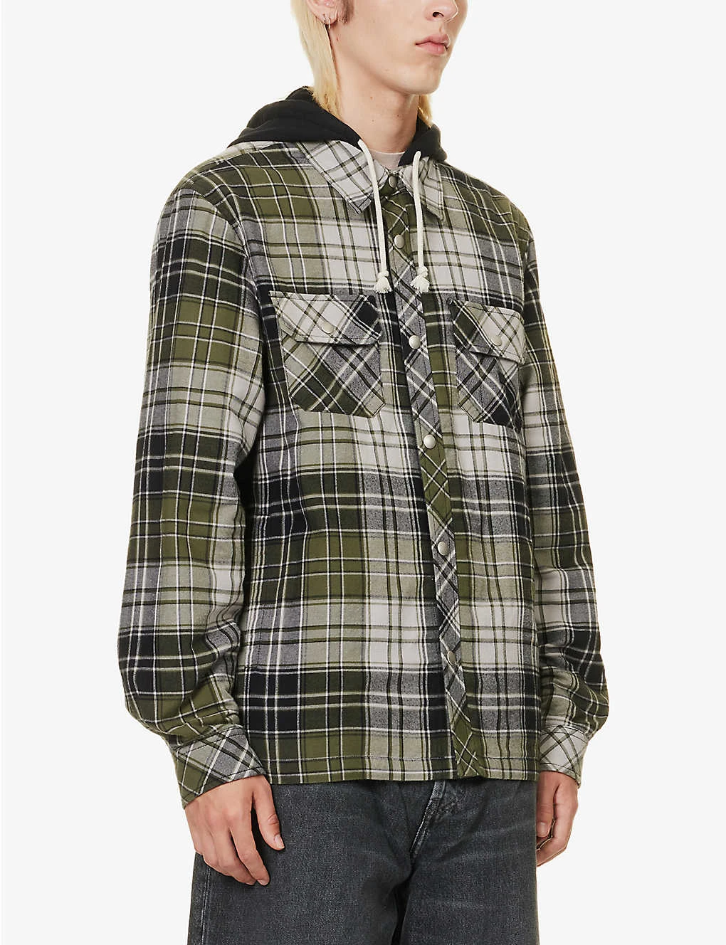 Acne Studios Ollie Plaid-pattern Cotton Hooded Overshirt 3 Acne Studios Ollie Plaid-pattern Cotton Hooded Overshirt - Image 3
