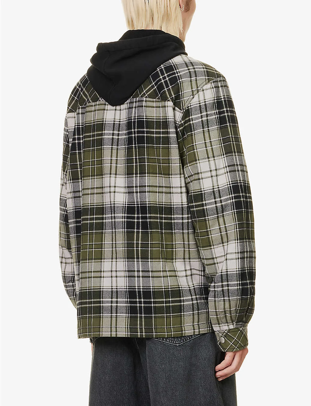 Acne Studios Ollie Plaid-pattern Cotton Hooded Overshirt 4 Acne Studios Ollie Plaid-pattern Cotton Hooded Overshirt - Image 4