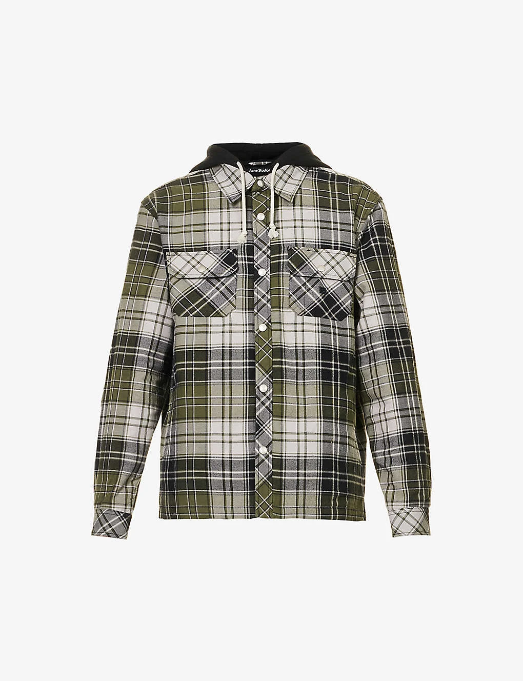 Acne Studios Ollie Plaid-pattern Cotton Hooded Overshirt 1 Acne Studios Ollie Plaid-pattern Cotton Hooded Overshirt