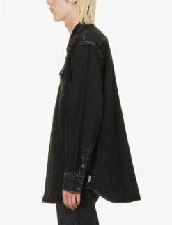 Acne Studios Karty Faded Oversized-fit Denim Overshirt -AllSain Clothing Shop R04158775 BLACK ALT02
