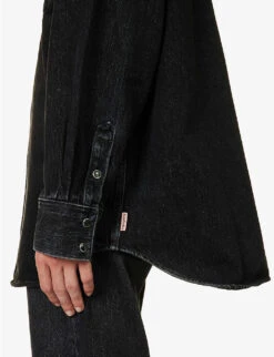 Acne Studios Karty Faded Oversized-fit Denim Overshirt -AllSain Clothing Shop R04158775 BLACK ALT04
