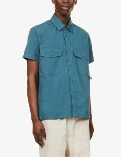 Snow Peak Takibi Ripstop Regular-fit Cotton-blend Shirt 8 Snow Peak Takibi Ripstop Regular-fit Cotton-blend Shirt -AllSain Clothing Shop R04159223 NAVY ALT02