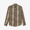 THE KOOPLES Snakeskin-print Straight-fit Woven Shirt