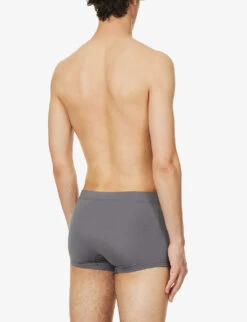 HANRO Pack Of Two Logo-embellished Mid-rise Stretch-cotton Briefs 6 HANRO Pack Of Two Logo-embellished Mid-rise Stretch-cotton Briefs -AllSain Clothing Shop R04160659 AMARANTHMERCURY ALT02