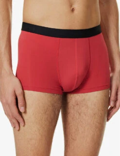 HANRO Mid-rise Stretch-woven Boxer Briefs -AllSain Clothing Shop R04160663 AMARANTH ALT03