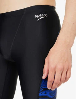 Speedo Jammer Abstract-print Swim Shorts -AllSain Clothing Shop R04163363 BLACKCHROMABLUE ALT04