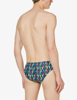 Speedo Allover 8cm Recycled Polyester-blend Swim Briefs 8 Speedo Allover 8cm Recycled Polyester-blend Swim Briefs -AllSain Clothing Shop R04163364 NAVYREDGREENAQU ALT03