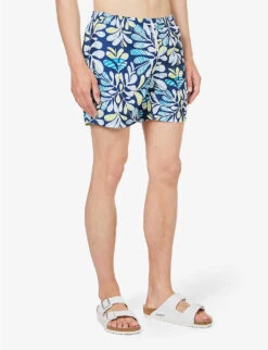 Speedo Watershort 40cm Abstract-print Recycled-polyester Swim Shorts -AllSain Clothing Shop R04163365 BLUEAQUWHITESPRITZ ALT02