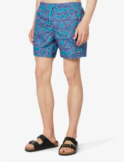 Speedo Watershort 40cm Geo-print Recycled-polyester Swim Shorts -AllSain Clothing Shop R04163367 AQUARIUMLILACBLUE ALT02