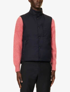 PAUL SMITH Quilted Pocketed Regular-fit Wool-down Jacket -AllSain Clothing Shop R04165101 VERYDARKNAVY ALT02