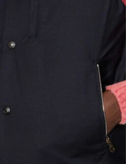 PAUL SMITH Quilted Pocketed Regular-fit Wool-down Jacket -AllSain Clothing Shop R04165101 VERYDARKNAVY ALT05