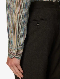 PAUL SMITH Artist Stripe Patterned Regular-fit Cotton-poplin Shirt -AllSain Clothing Shop R04165102 MULTICOLOURED ALT05