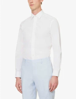 PAUL SMITH Tailored Regular-fit Cotton-poplin Shirt 8 PAUL SMITH Tailored Regular-fit Cotton-poplin Shirt -AllSain Clothing Shop R04165105 WHITE ALT02