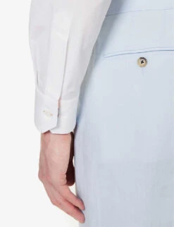 PAUL SMITH Tailored Regular-fit Cotton-poplin Shirt 11 PAUL SMITH Tailored Regular-fit Cotton-poplin Shirt -AllSain Clothing Shop R04165105 WHITE ALT05