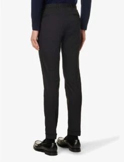 PAUL SMITH Tapered-leg Regular-fit Organic-cotton Chino Trousers -AllSain Clothing Shop R04165112 VERYDARKNAVY ALT03