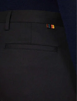 PAUL SMITH Tapered-leg Regular-fit Organic-cotton Chino Trousers -AllSain Clothing Shop R04165112 VERYDARKNAVY ALT05