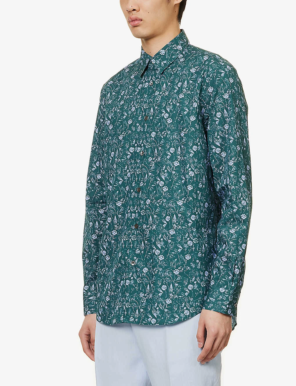PAUL SMITH Floral-print Regular-fit Cotton Shirt 3 PAUL SMITH Floral-print Regular-fit Cotton Shirt - Image 3