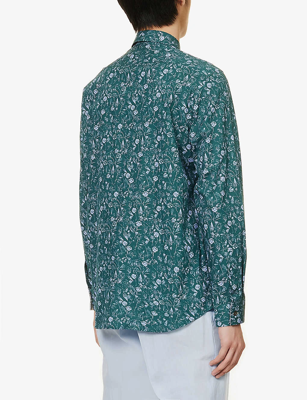 PAUL SMITH Floral-print Regular-fit Cotton Shirt 4 PAUL SMITH Floral-print Regular-fit Cotton Shirt - Image 4