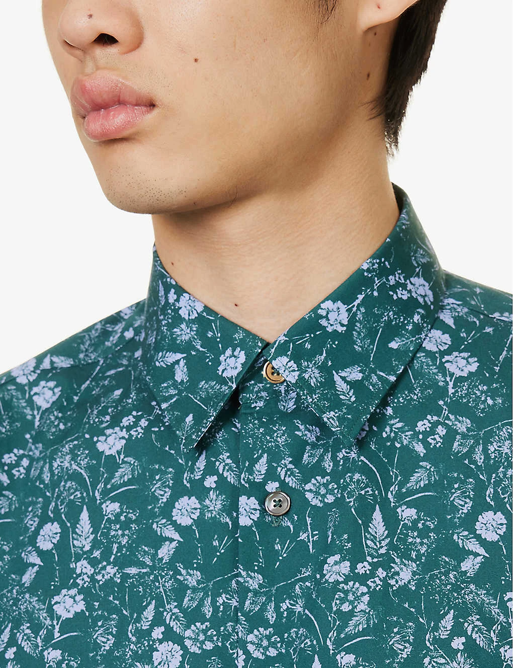 PAUL SMITH Floral-print Regular-fit Cotton Shirt 5 PAUL SMITH Floral-print Regular-fit Cotton Shirt - Image 5