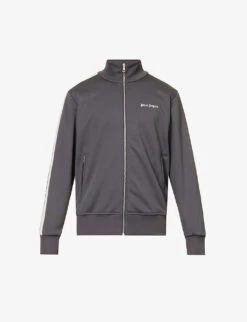 Palm Angels Funnel-neck Brand-print Regular-fit Woven Tracksuit Jacket