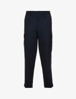 Etro Tapered-leg Mid-rise Stretch-wool Trousers