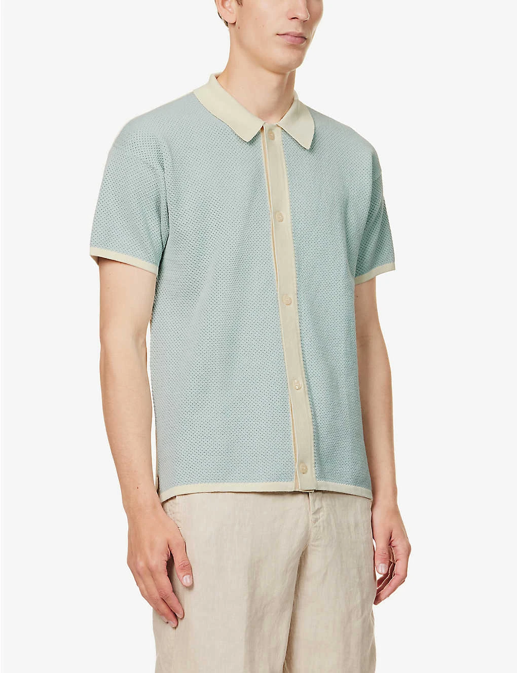 Contrast-back Regular-fit Cotton-knit Shirt 3 Contrast-back Regular-fit Cotton-knit Shirt - Image 3