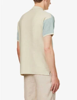 Contrast-back Regular-fit Cotton-knit Shirt 9 Contrast-back Regular-fit Cotton-knit Shirt -AllSain Clothing Shop R04167484 BLUECOTTONWHITE ALT03