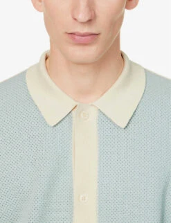 Contrast-back Regular-fit Cotton-knit Shirt 10 Contrast-back Regular-fit Cotton-knit Shirt -AllSain Clothing Shop R04167484 BLUECOTTONWHITE ALT04