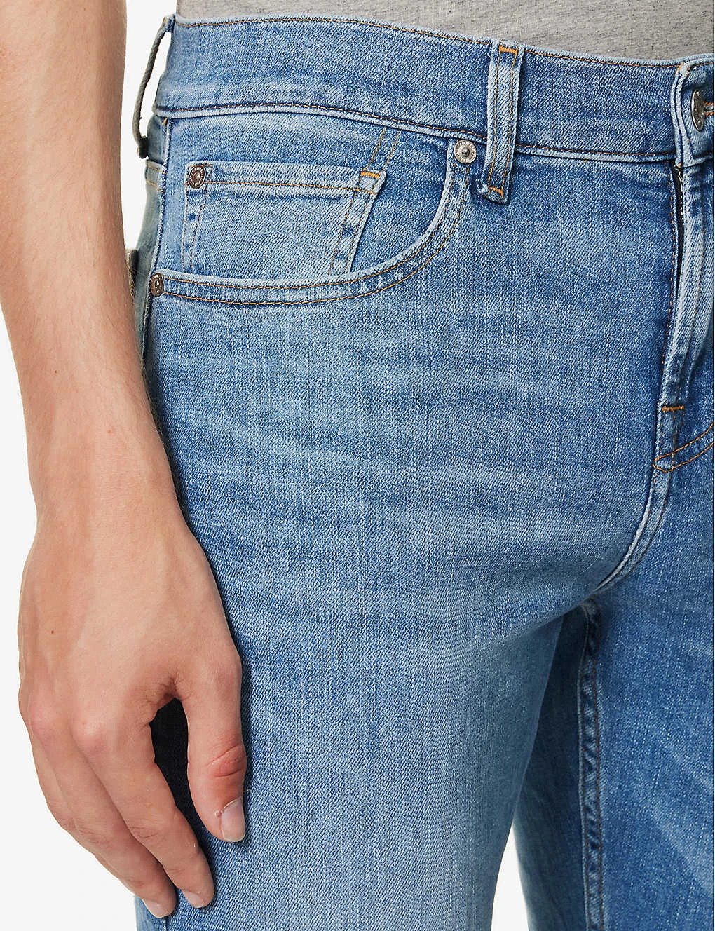 7 For All Mankind Slimmy Brand-patch Slim-fit Stretch-denim Jeans 5 7 For All Mankind Slimmy Brand-patch Slim-fit Stretch-denim Jeans - Image 5