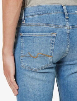 7 For All Mankind Slimmy Brand-patch Slim-fit Stretch-denim Jeans 12 7 For All Mankind Slimmy Brand-patch Slim-fit Stretch-denim Jeans -AllSain Clothing Shop R04167698 LIGHTBLUE ALT05