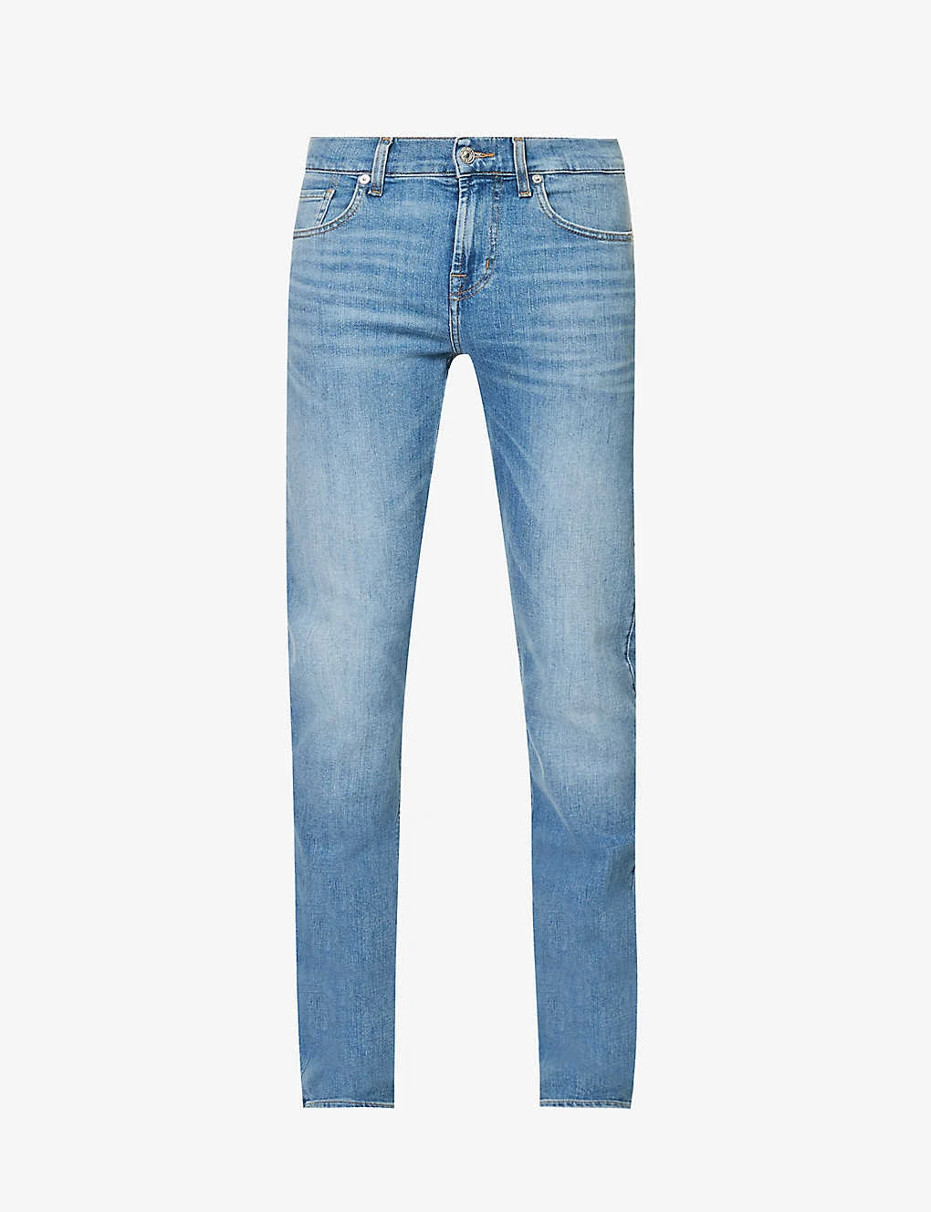 7 For All Mankind Slimmy Brand-patch Slim-fit Stretch-denim Jeans 1 7 For All Mankind Slimmy Brand-patch Slim-fit Stretch-denim Jeans