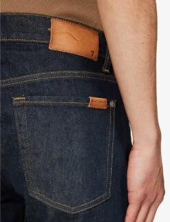 7 For All Mankind The Straight Walk The Trucks Straight-leg Mid-rise Stretch-denim Jeans -AllSain Clothing Shop R04167725 DARKBLUE ALT05